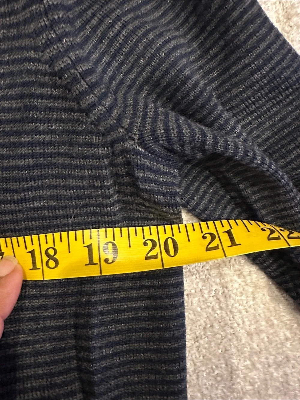 Banana Republic Men's Dark Gray Striped V-Neck Button Cardigan